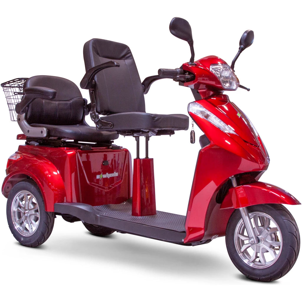 eWheels EW-66 Two Passenger Heavy Duty Red Mobility Scooter