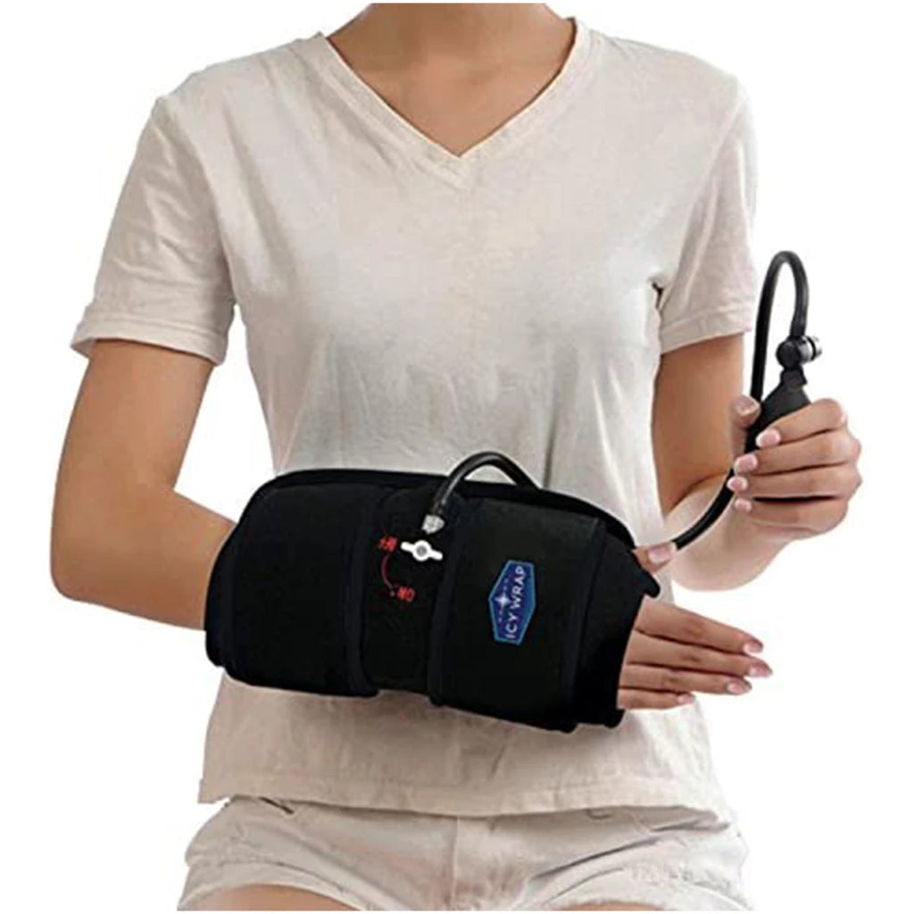 Icy Cold Compression Wrap For Hand, Wrist, Arm - Home Rehab Equipment