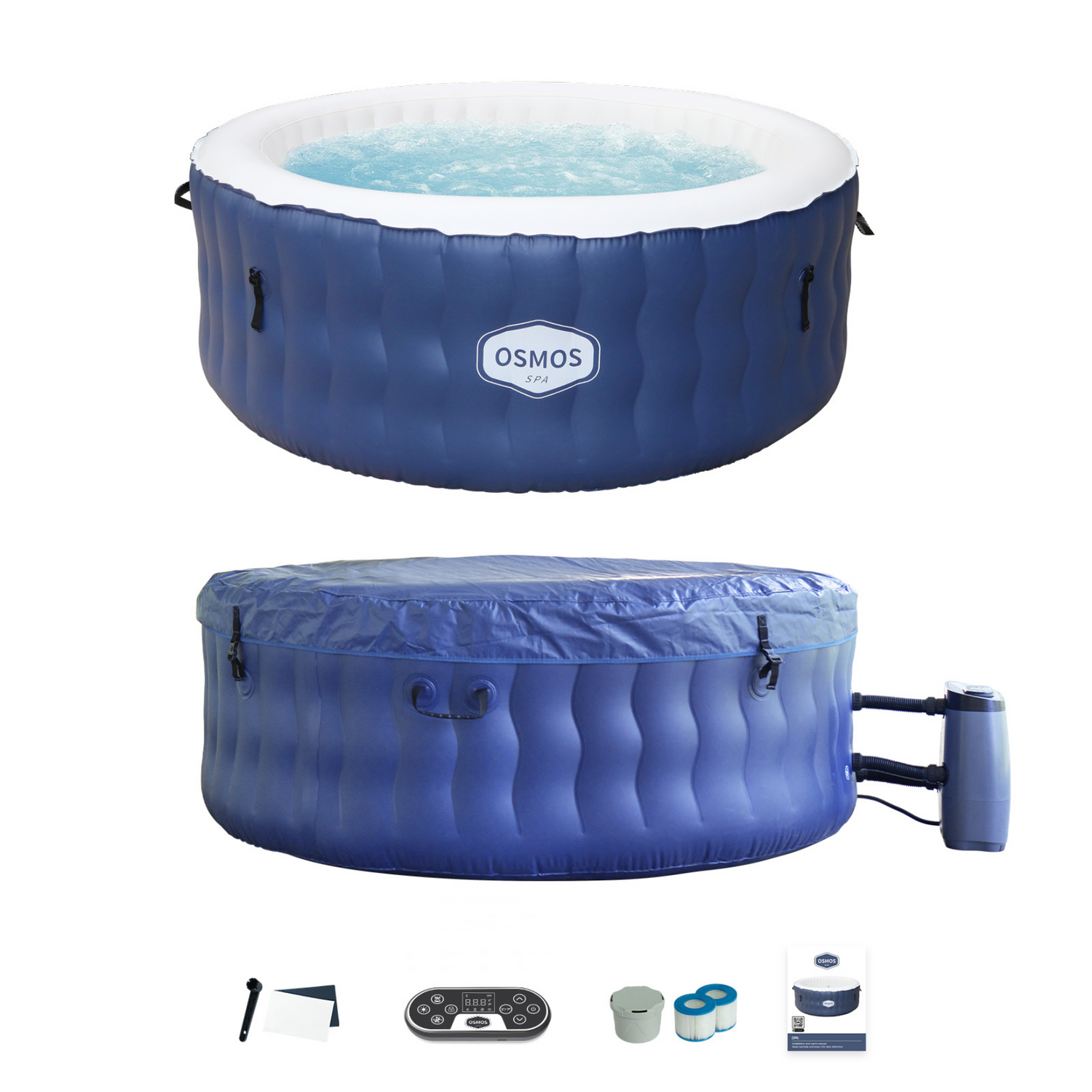 OSMOS SPA 4 Person Inflatable Portable Hot Tub - Home Rehab Equipment