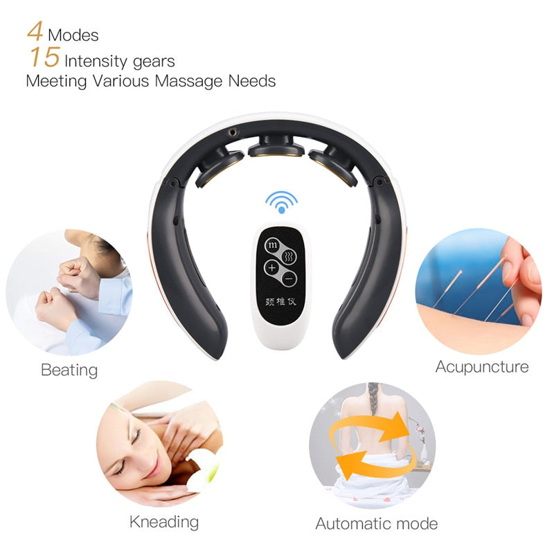 Smart Electric Pulse Shoulder And Neck Massager With Far Infrared