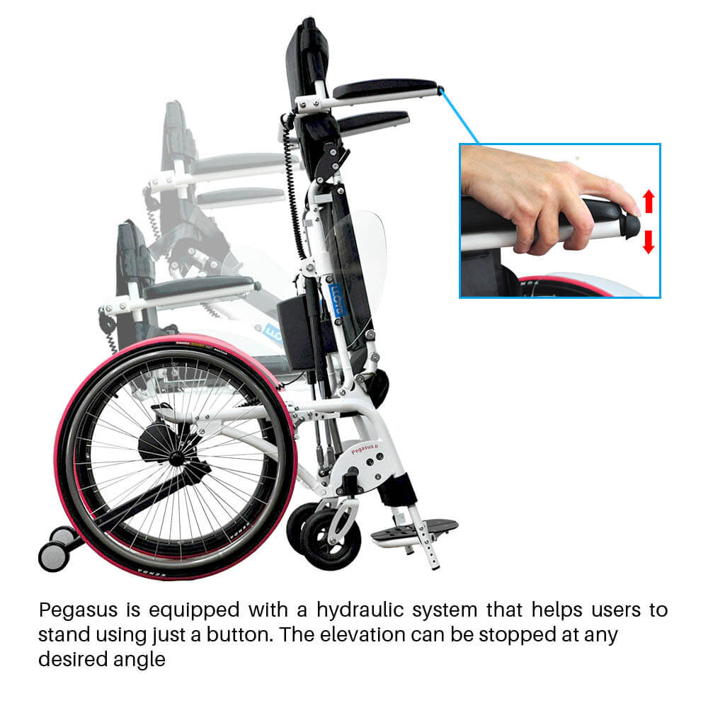 Pegasus Semi-Power Standing Wheelchair 3