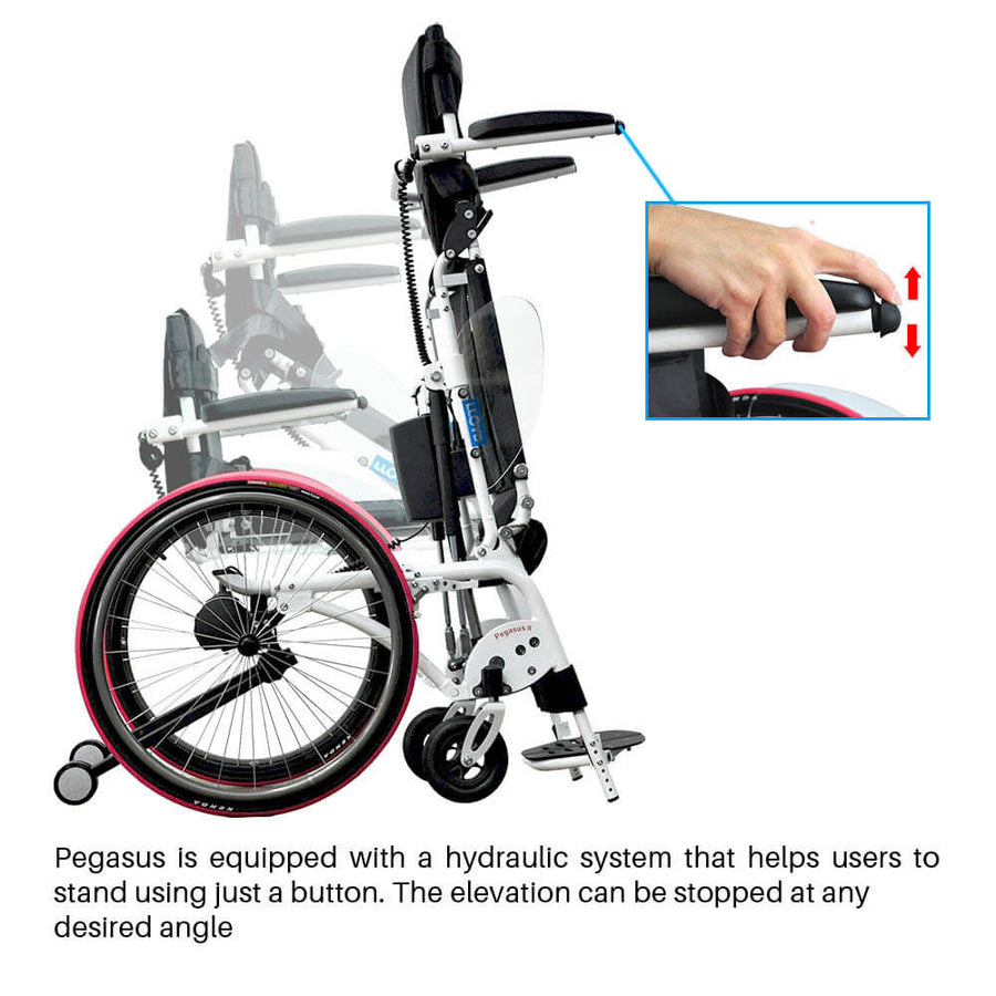 Pegasus SemiPowered Electric Standing Wheelchair Home Rehab