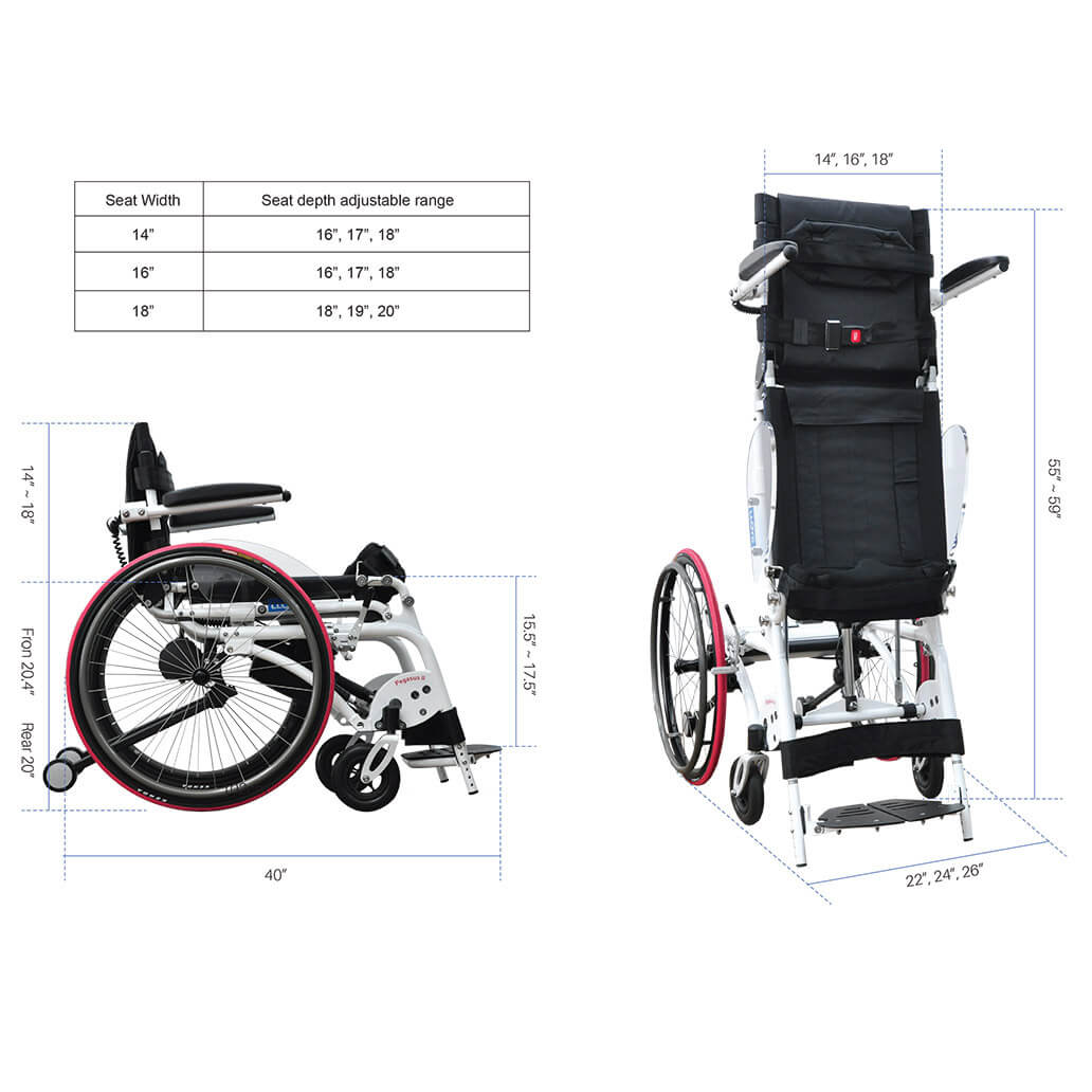 Pegasus Semi-Power Standing Wheelchair 7