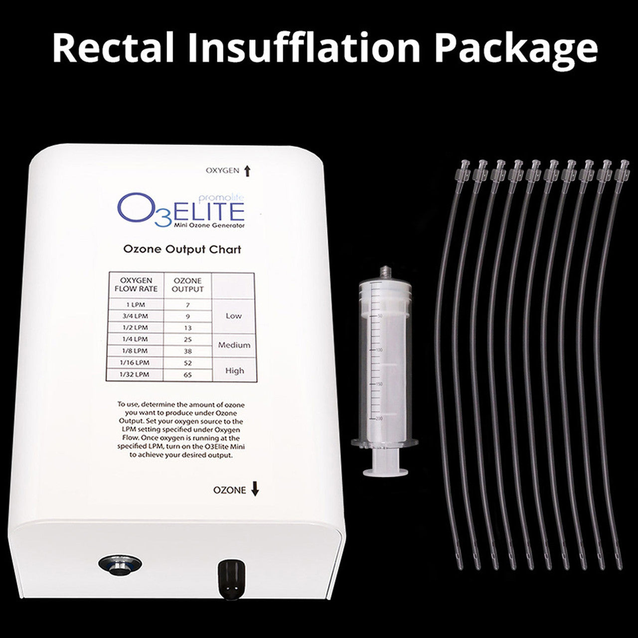 Ozone Rectal Insufflation Package